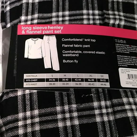 Long sleeve henley  &  flannel pant set - Picture 5 of 8